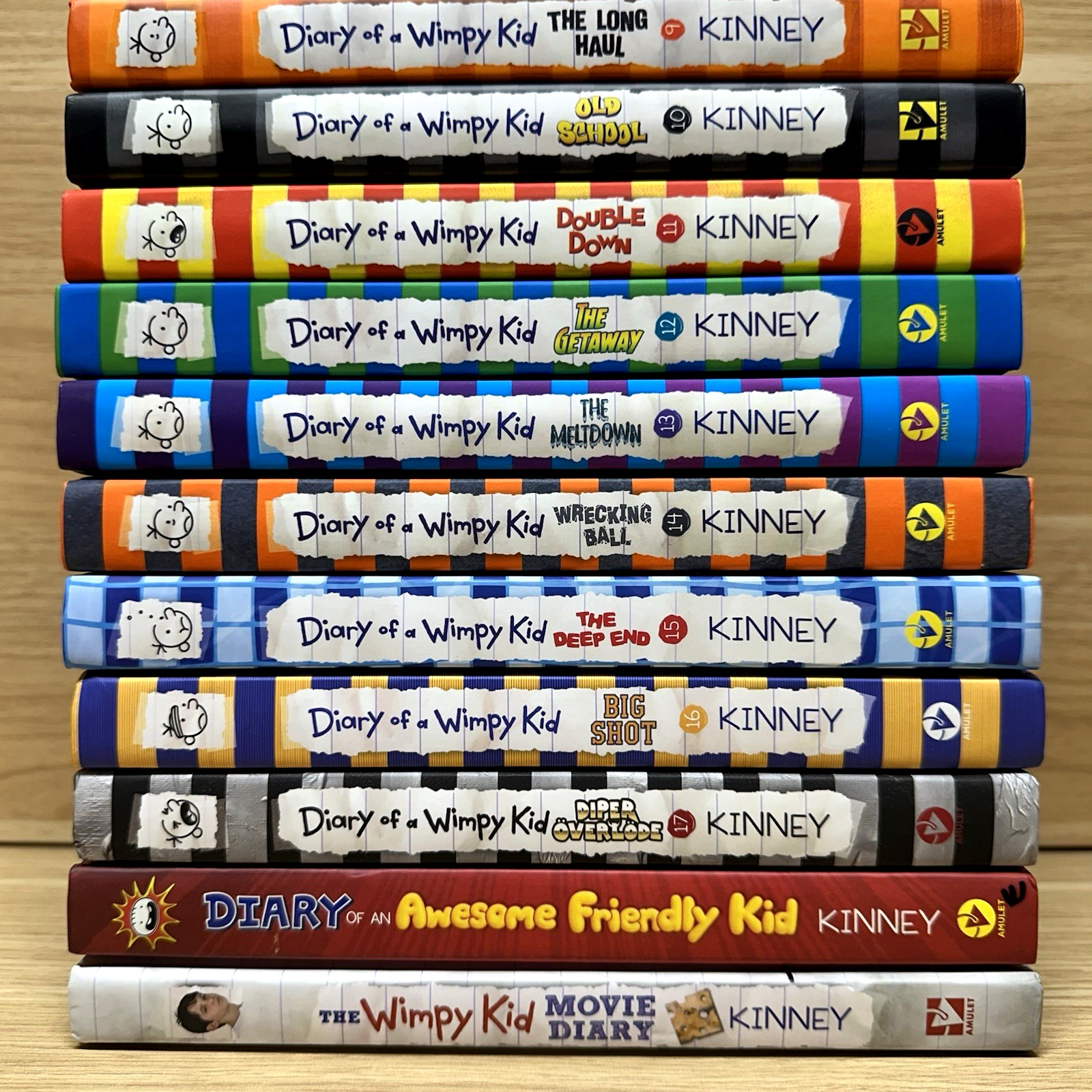 Diary of a Wimpy Kid Lot 15 Books Hardcover Jeff Kinney Mixed Series Collection