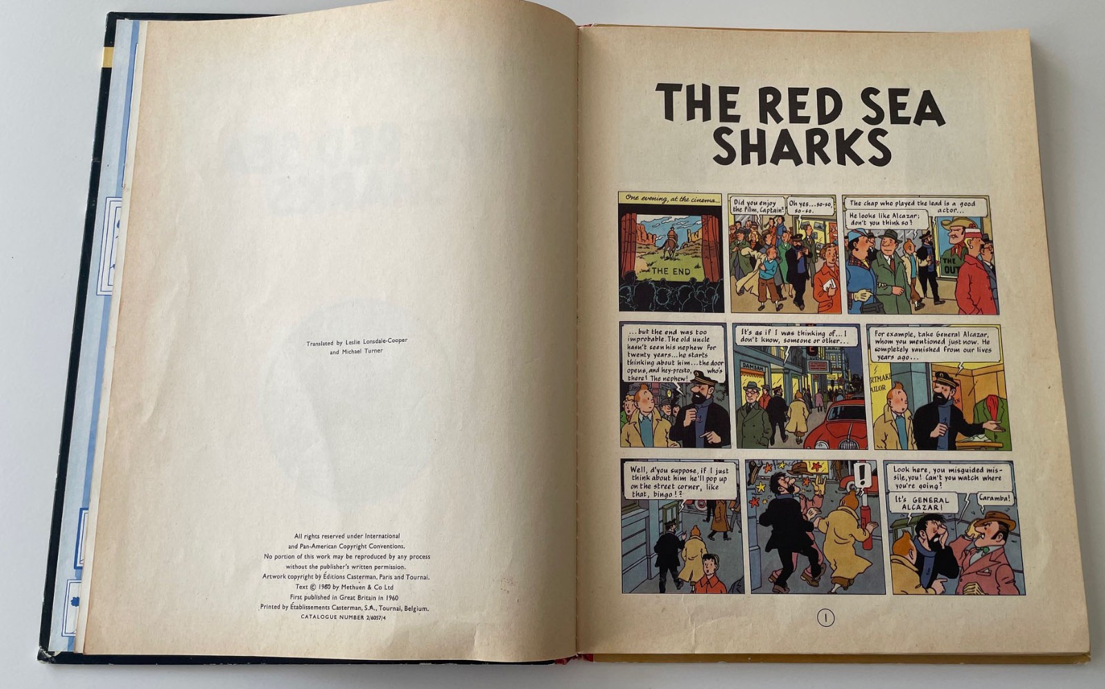 Tintin UK First Edition – The Red Sea Sharks – Hardcover 1960 Methuen Herge