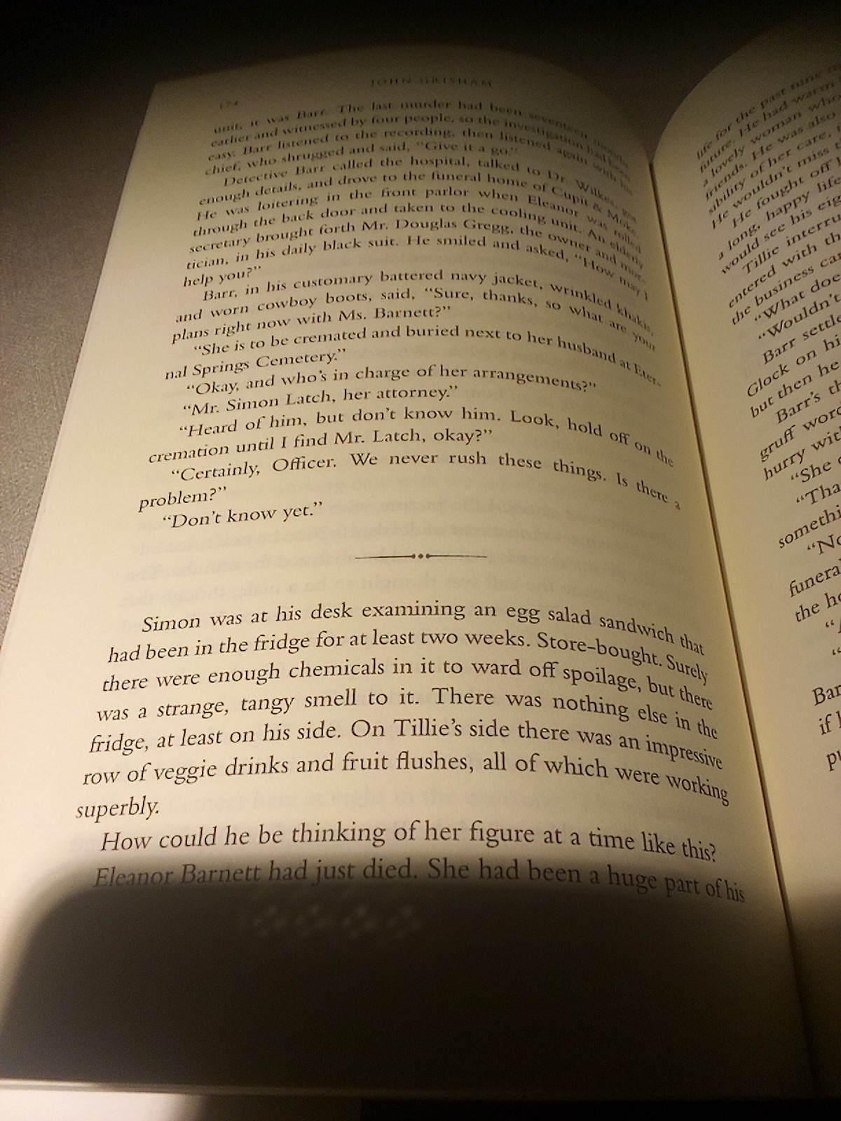 John Grisham The Widow A Novel : Simon Latch Is A Lawyer..Suspect?