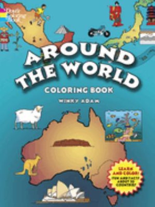 Around the World Coloring Book Paperback Winky Adam