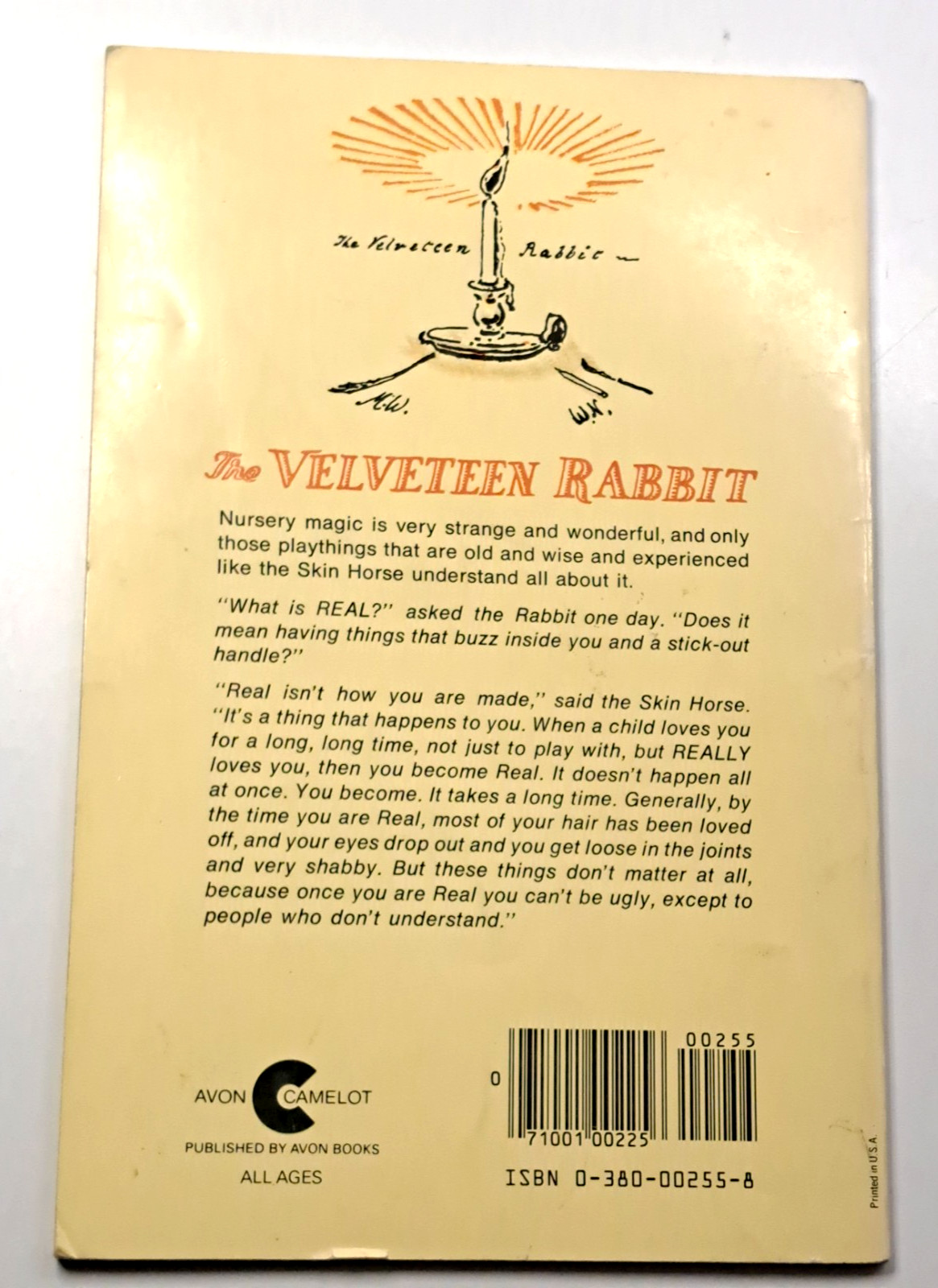The Velveteen Rabbit Margery Williams Vintage 1975 Avon Books