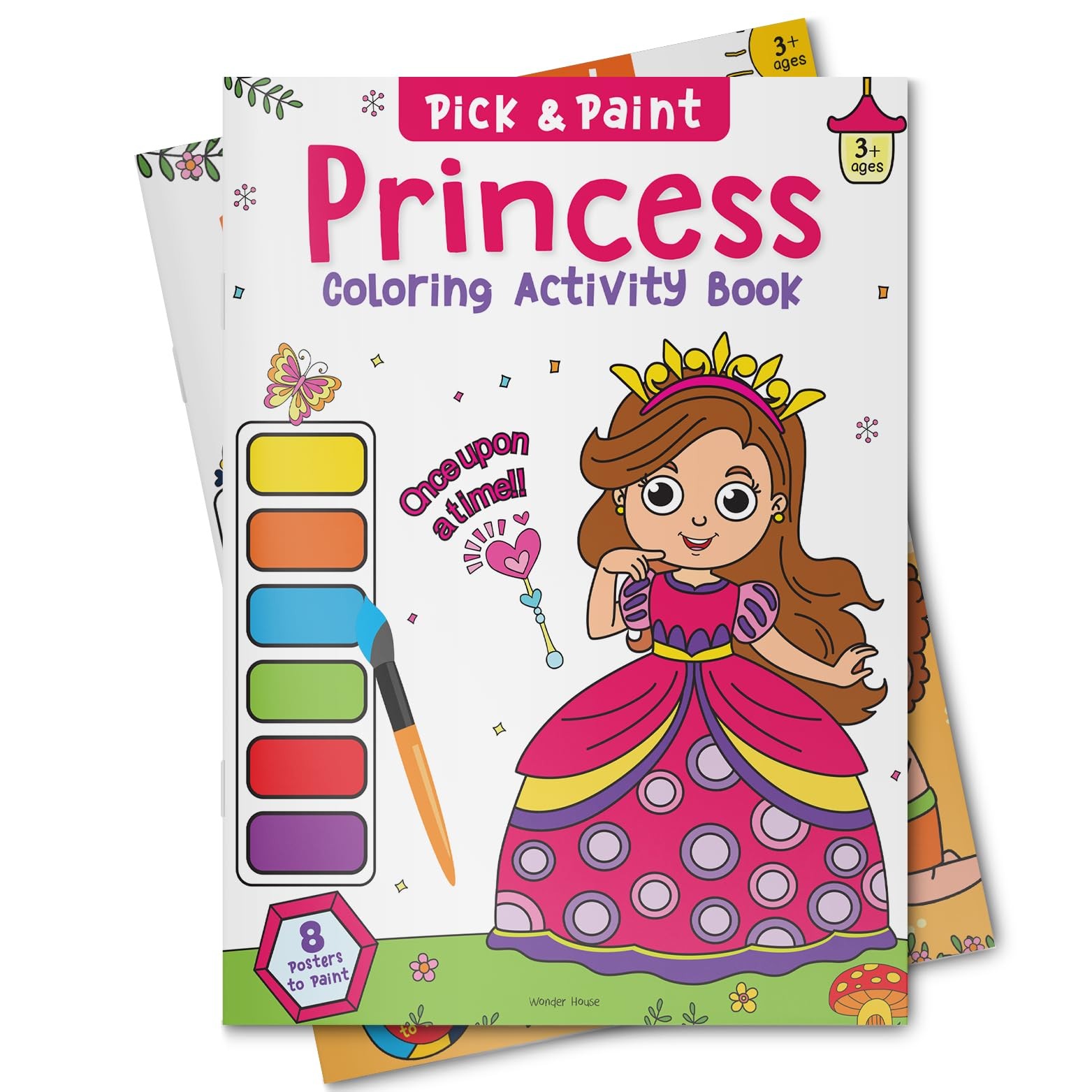 Pick and Paint Coloring Activity Book For Kids: Princess White