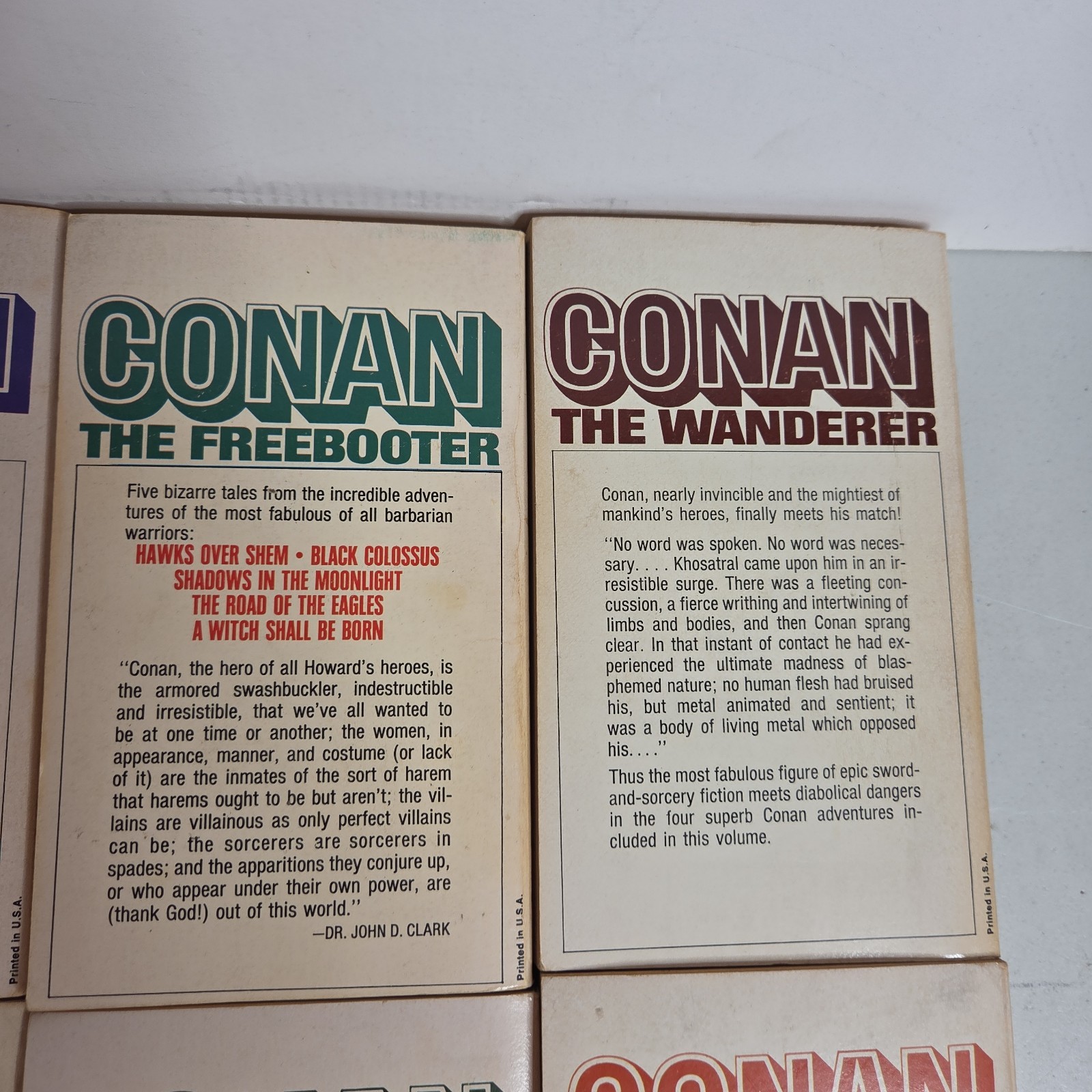 Conan Complete Main Series Robert E. Howard Ace Books Vintage Paperback Set 1-12