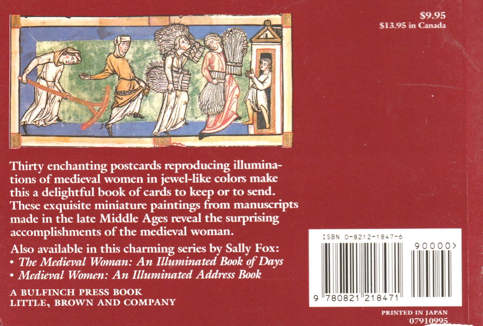 The Medieval Woman, An Illuminated Book of 30 Postcards, by Sally Fox, Art Book