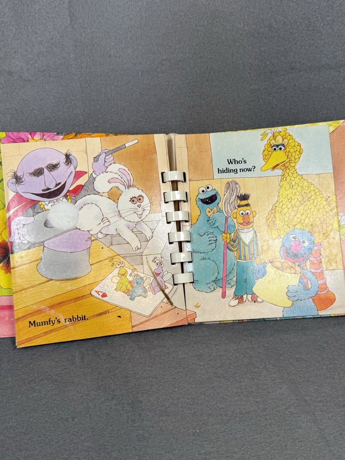 Vintage 1986 Sesame Street Who’s Hiding Golden Touch Feel Book