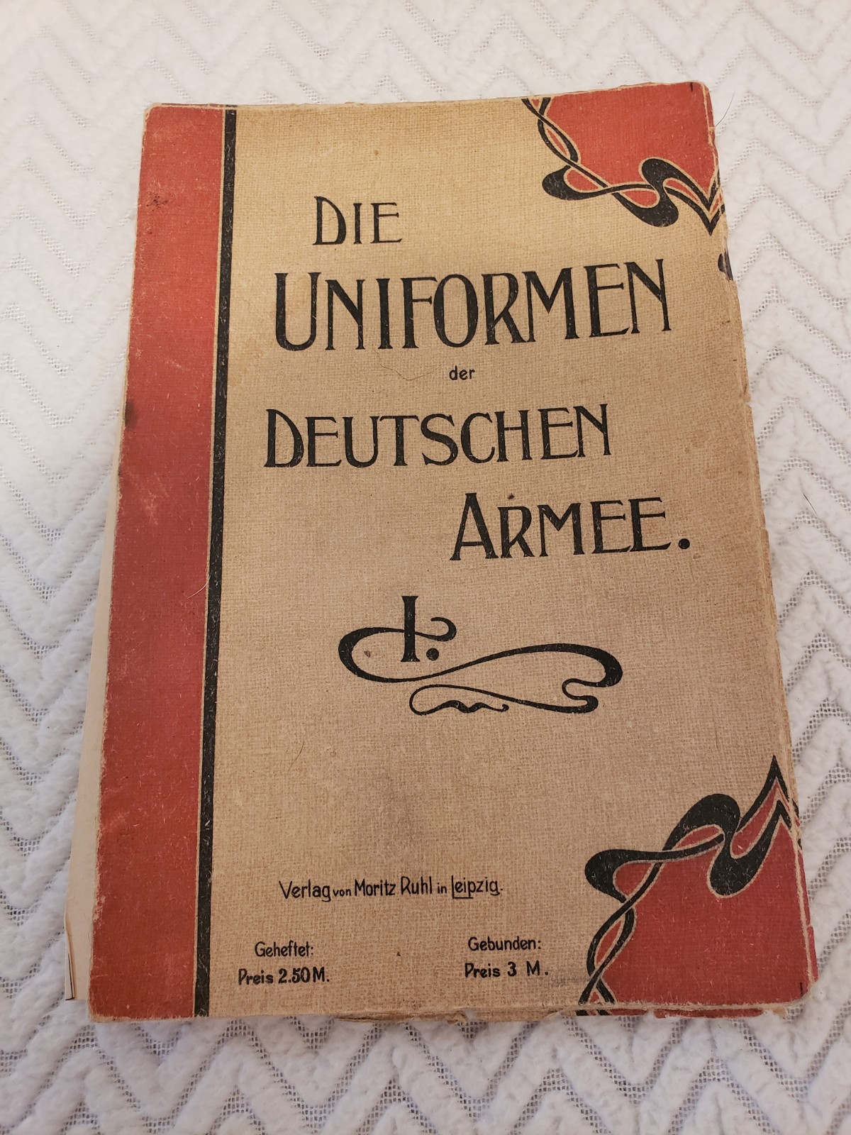 RARE 1914 Uniforms of the German Army Moritz Ruhl Leipzig Card Book WW1 Imperial