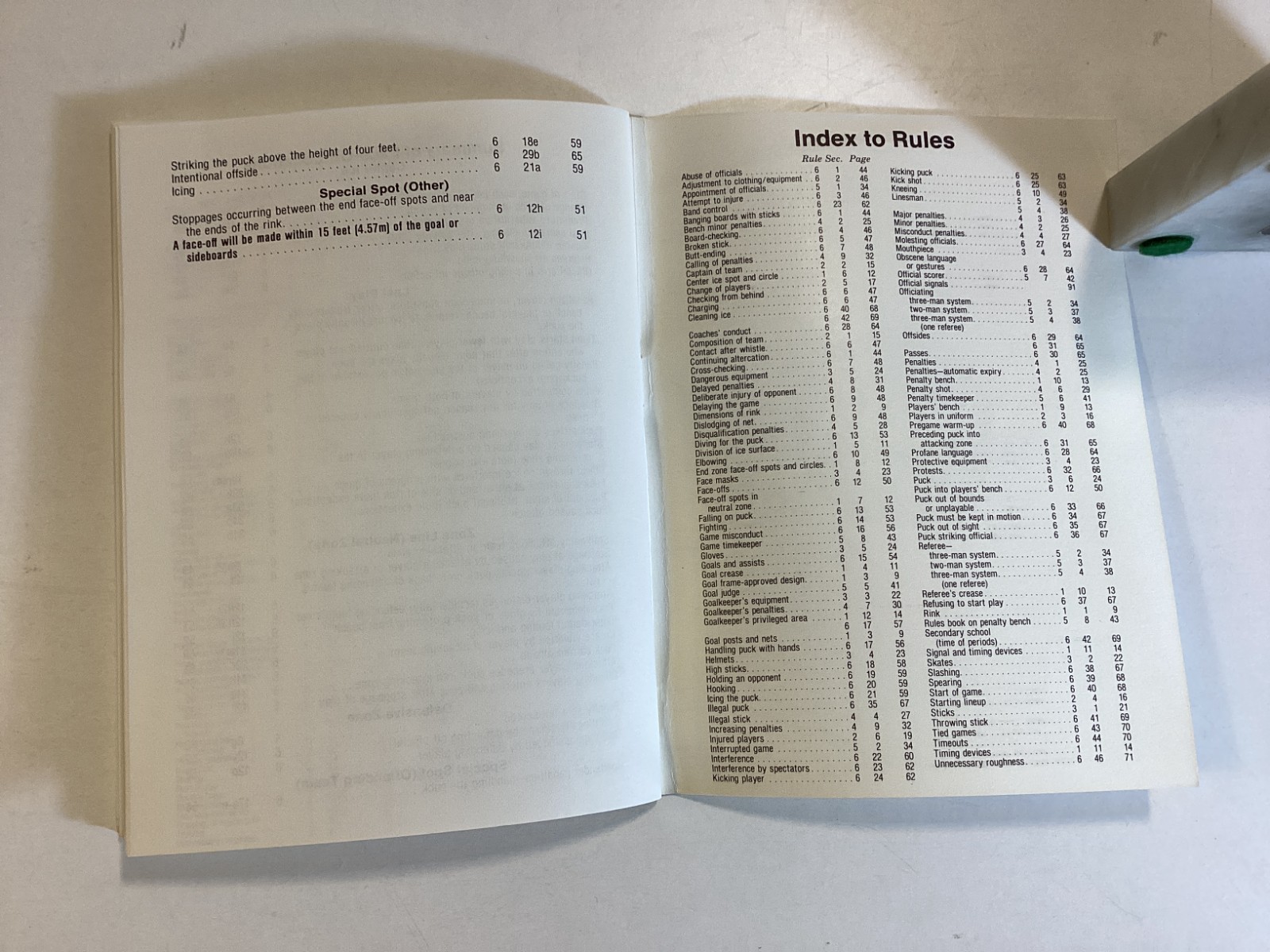 1984 NCAA Men’s Ice Hockey Rules and Interpretations – 97 Pages – Free Shipping