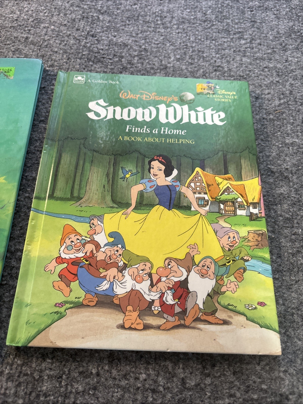 Lot of 2 Walt Disney Big Golden Book Snow White Finds A Home Bambi HC