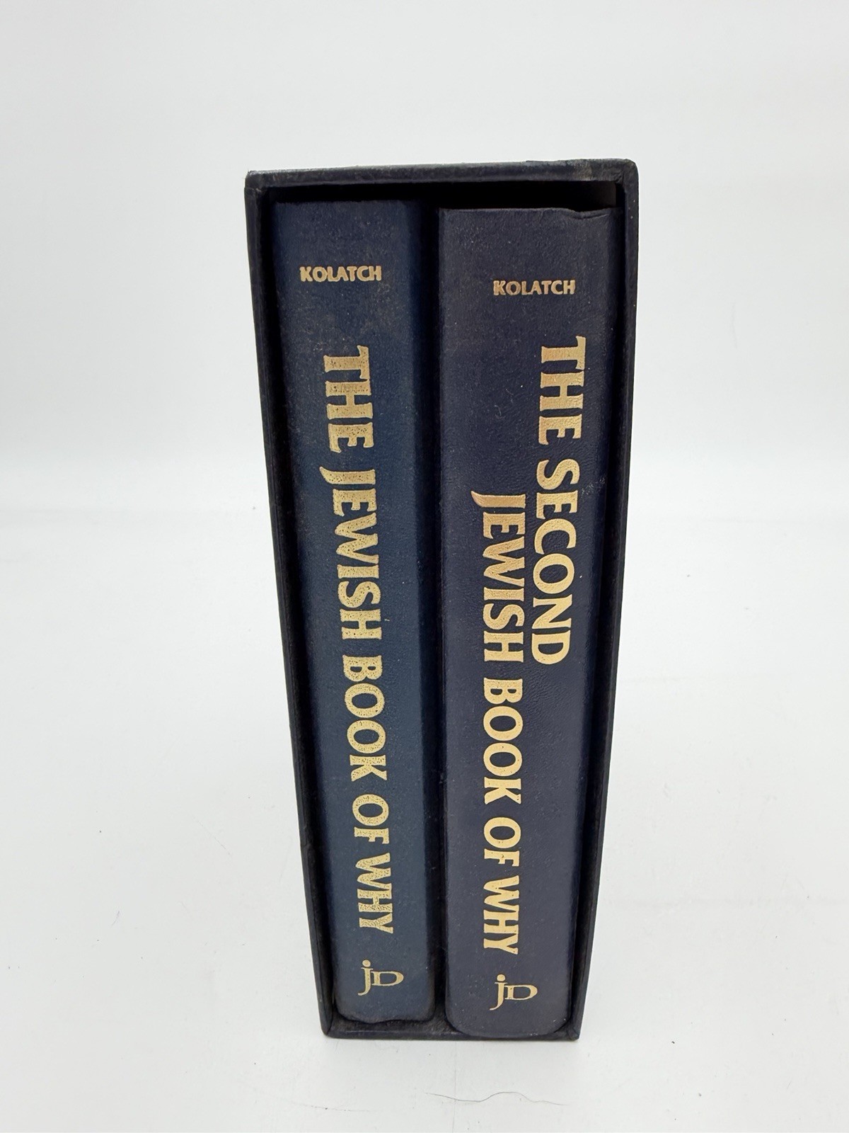 The Jewish Book of Why Alfred J Kolatch Slip Case 2 Volume Set Leather Slipcase
