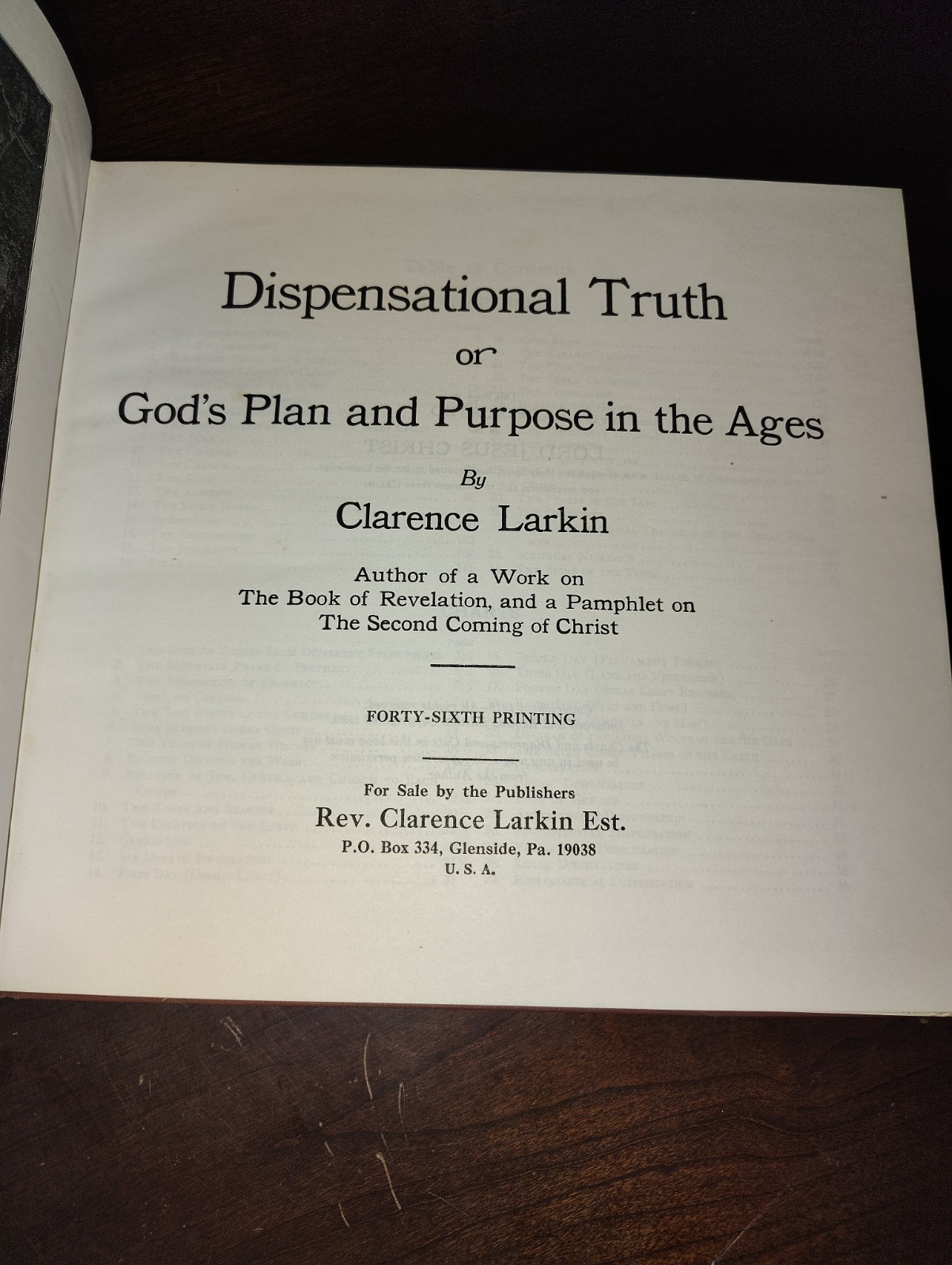 The Greatest Book on Dispensational Truth in the World By Clarence Larkin c.1920