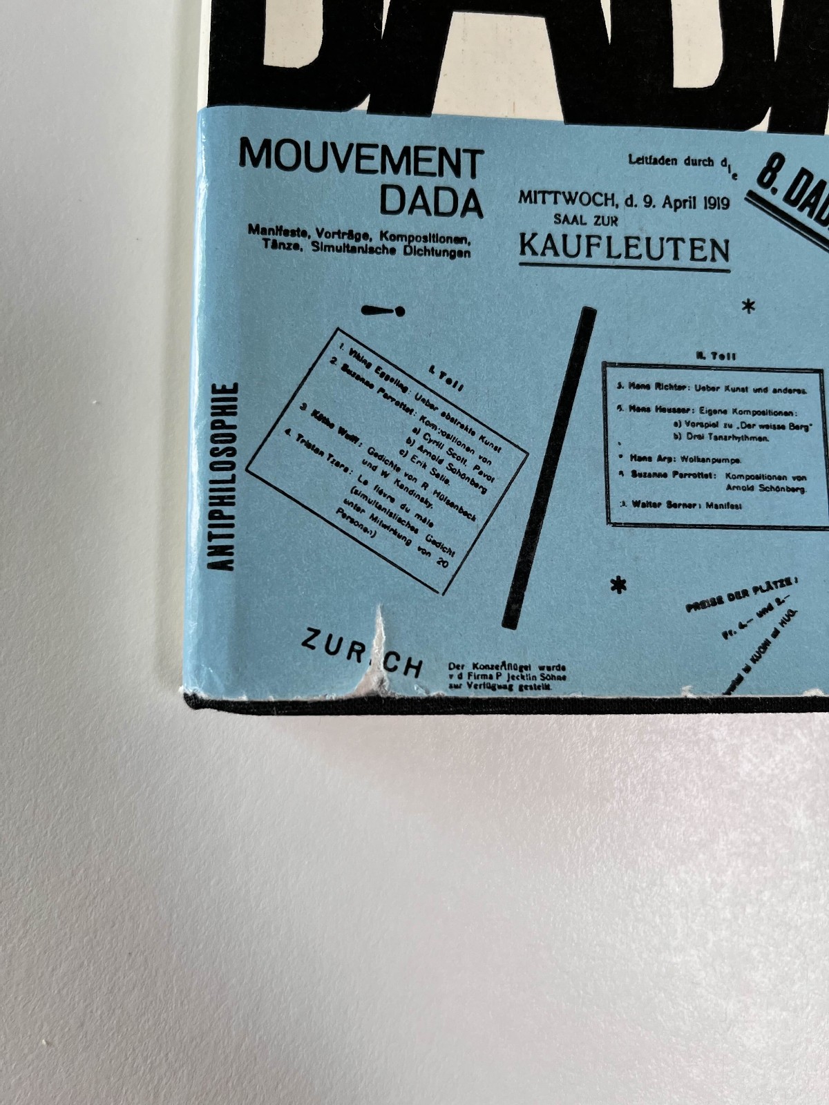DADA IN ZURICH – 1st edition by HANS ARP/RICHARD HUELSENBECK Peter Schifferli