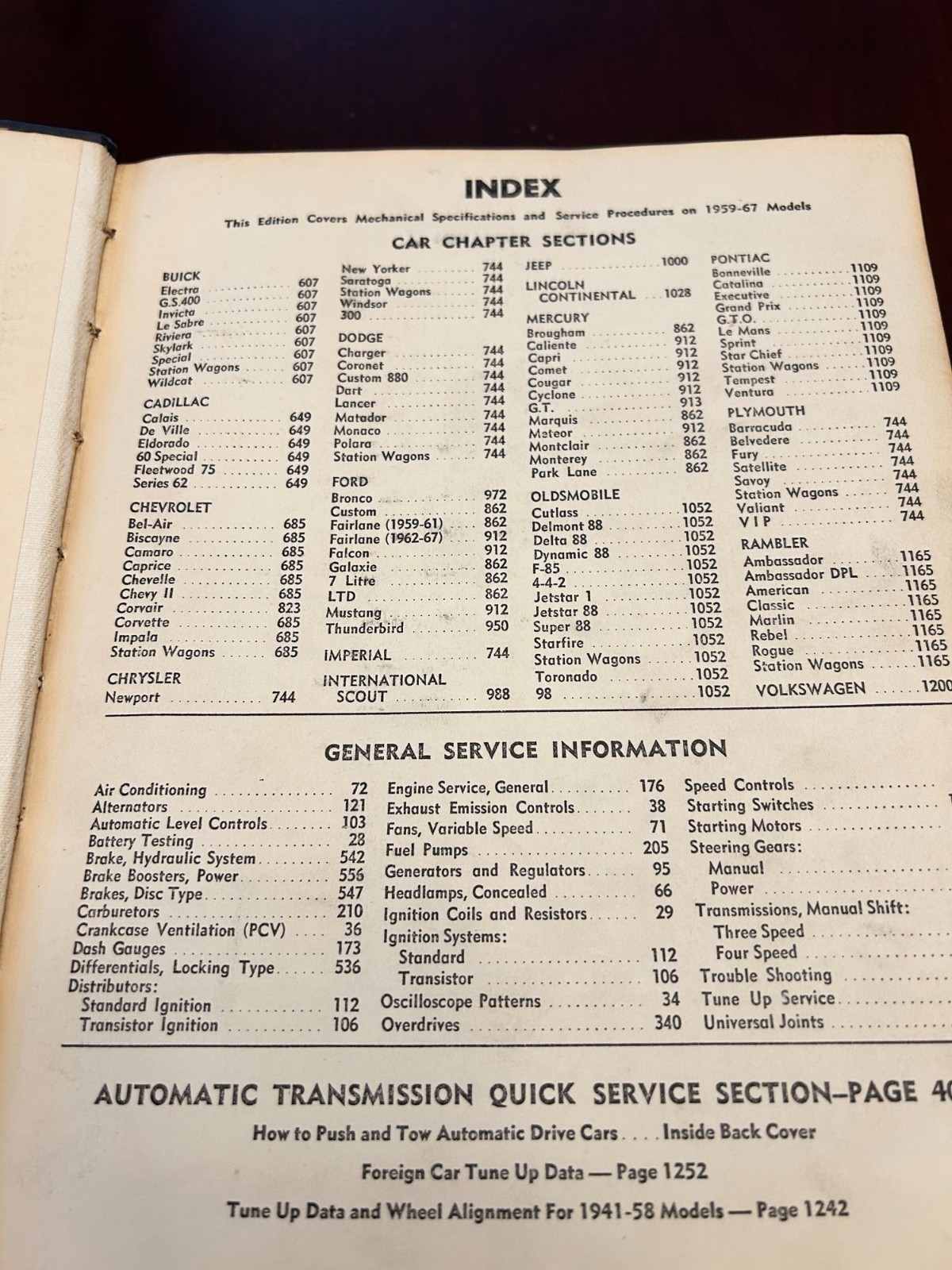 Motor’s Auto Repair Manual 1967 30th Edition Illustrated