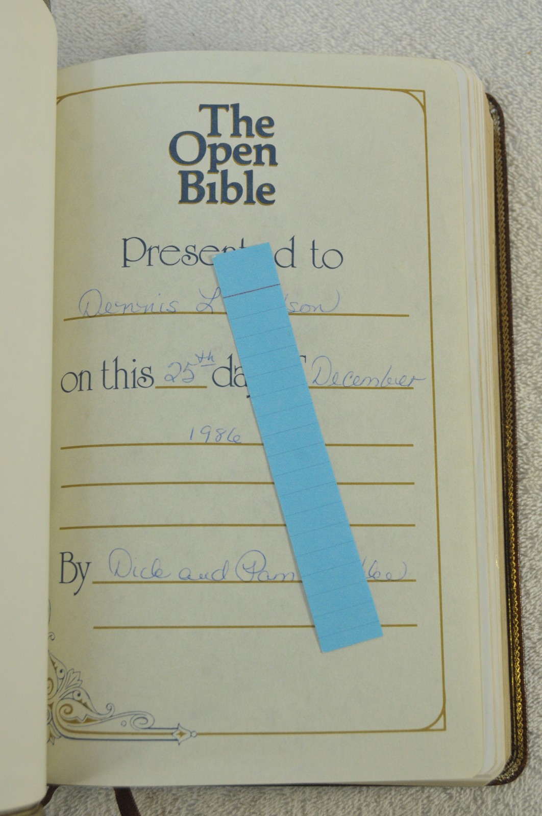 The Open Bible Expanded Edition NASB Brown Genuine Leather RL 1985 Nelson 976BR