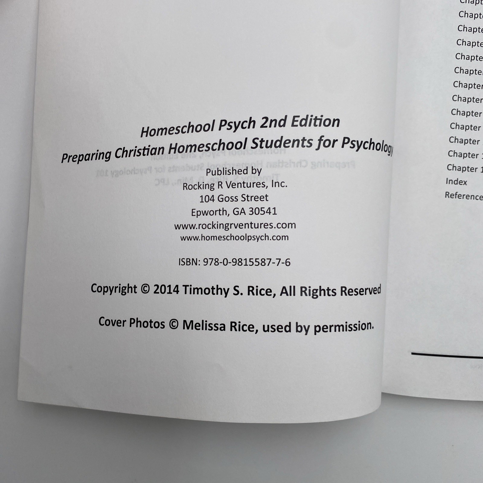 Homeschool Psych 2nd Ed: Preparing Christian Homeschool Students by Tim Rice