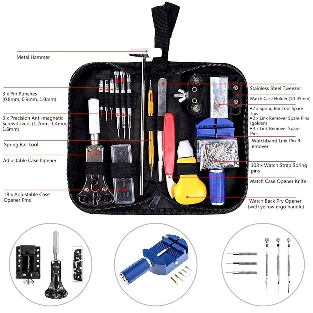Watch Link Removal Kit,Watch Repair Kit, Watch Case Opener Spring Bar Tools
