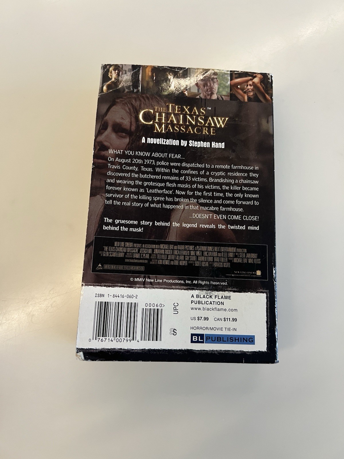 Texas Chainsaw Massacre Stephen Hand Horror Movie Tie-In Novel 2004 Leatherface