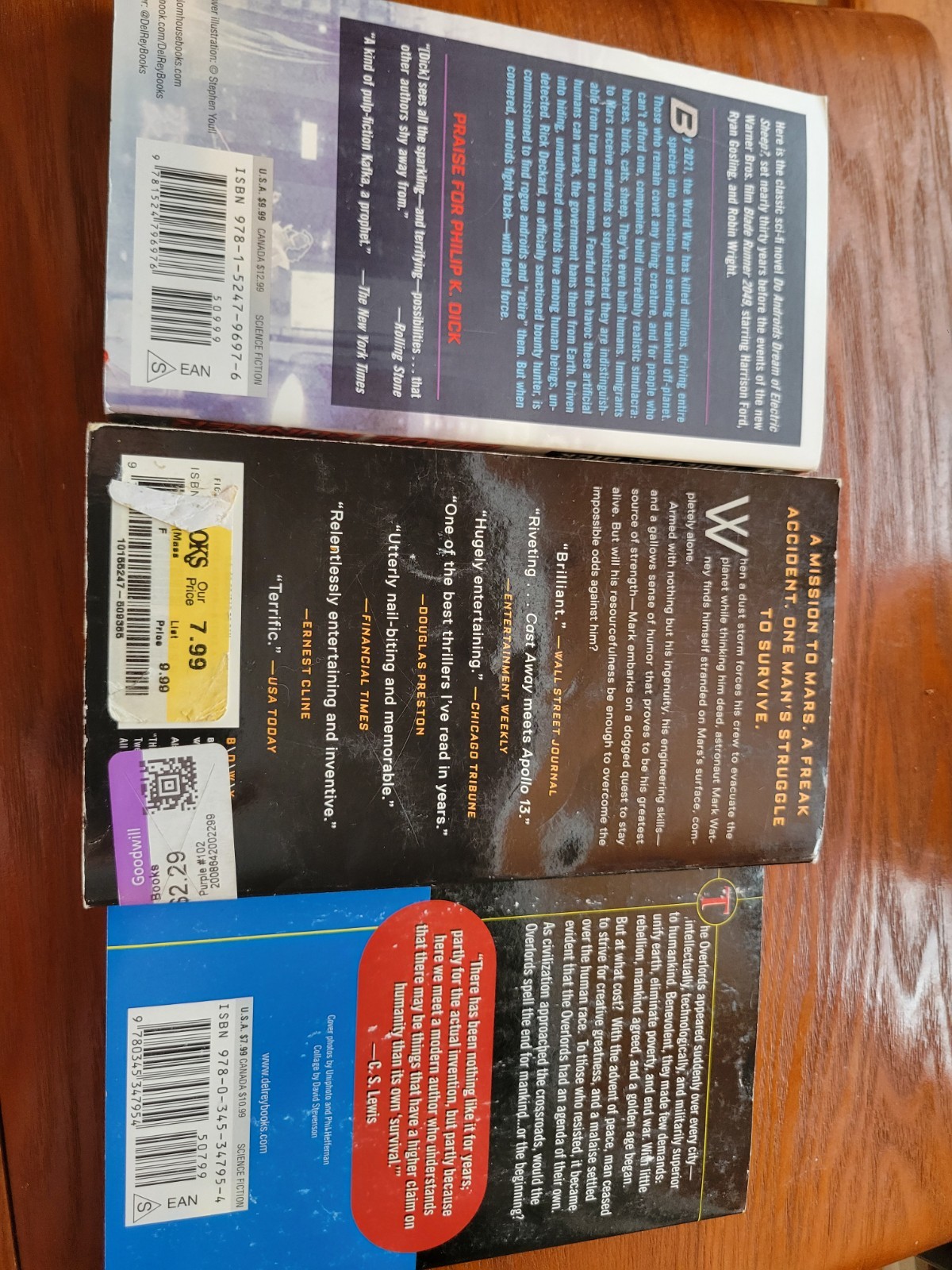 Classic & Modern Sci-Fi Paperback Lot – PK Dick, Arthur C Clarke, Andy Weir