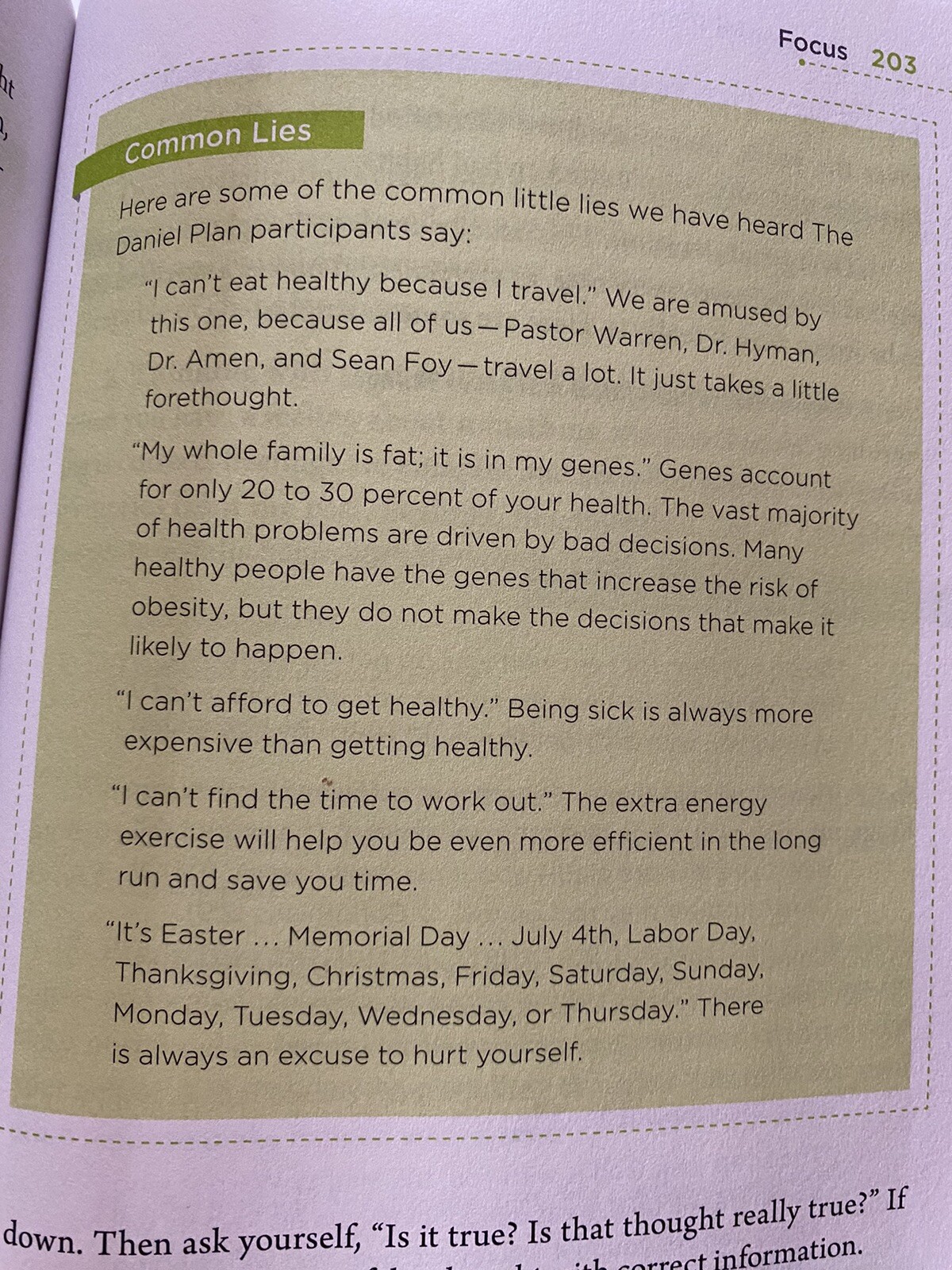 The Daniel Plan Ser.: The Daniel Plan : 40 Days to a Healthier Life by Daniel G.