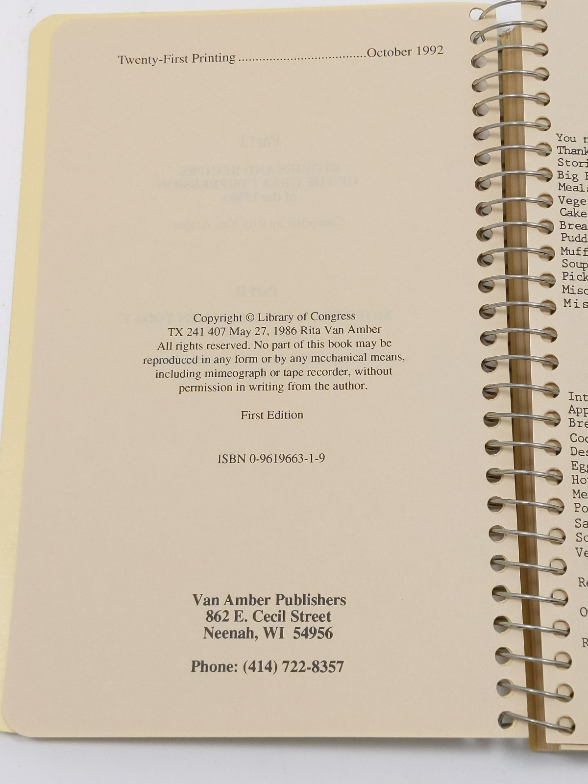 Stories and Recipes of the Great Depression of the 1930’s