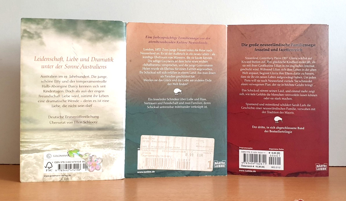 BUCHPAKET+6 BÜCHER+LIEBE+Romantik+ PATRICIA SHAW+SARAH LARK+ TB+BUNDLE