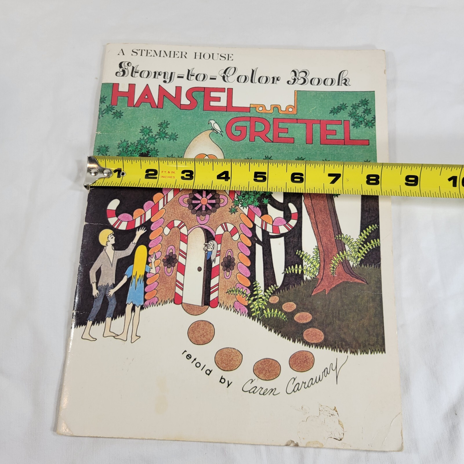 Vintage 1982 Hansel & Gretel Story – To – Color Book Caren Caraway Vintage
