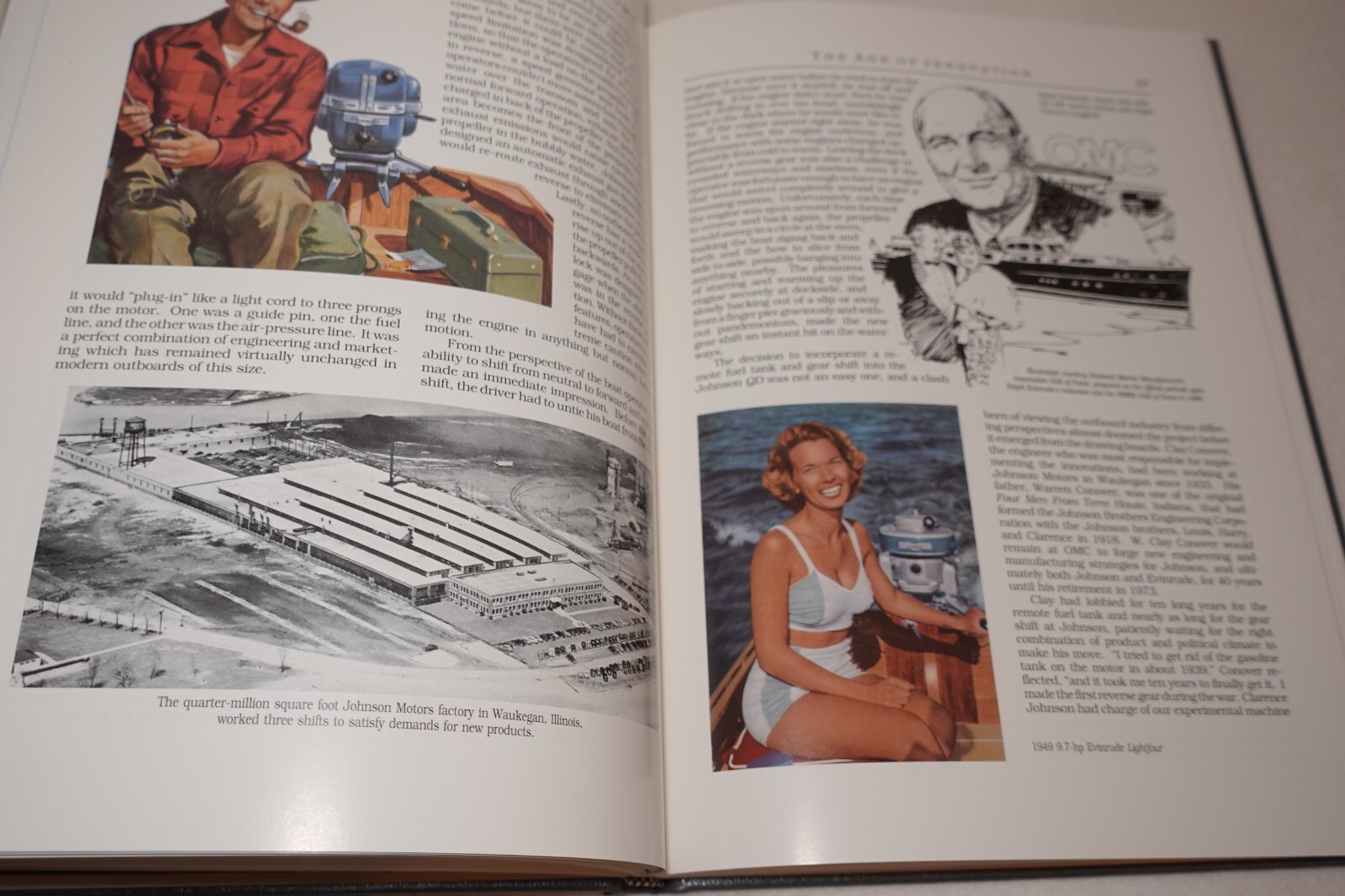 Evinrude Johnson and The Legend of OMC 1992 Collectible Hardcover with Slipcase