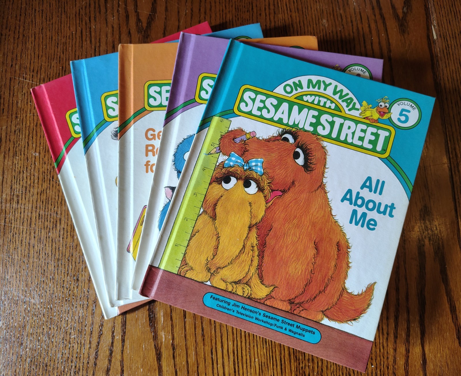 1989 On My Way With Sesame Street Books Volumes 1-5 Good Condition