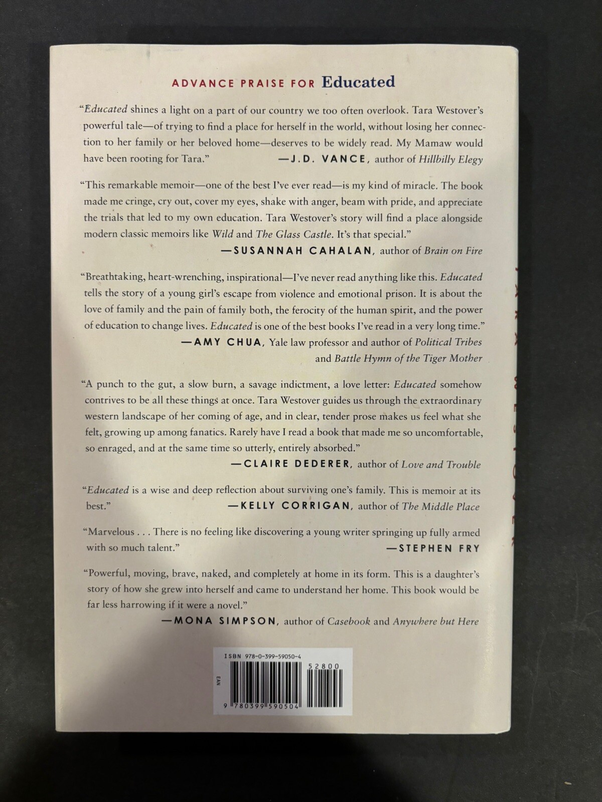 Educated : A Memoir by Tara Westover (2018, Hardcover) NYT #1 Bestseller