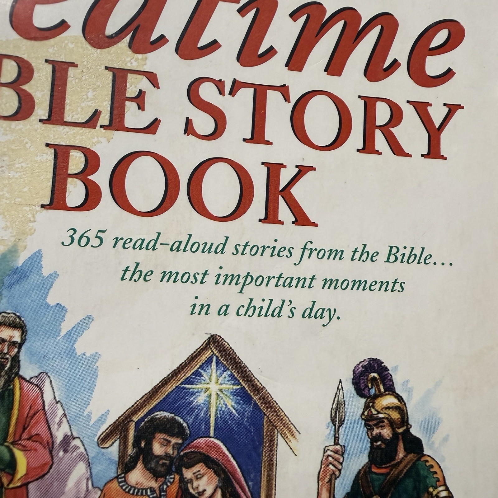 Vintage 1995 Bedtime Bible Story Book Paperback 110+ Illustrations 365 Stories