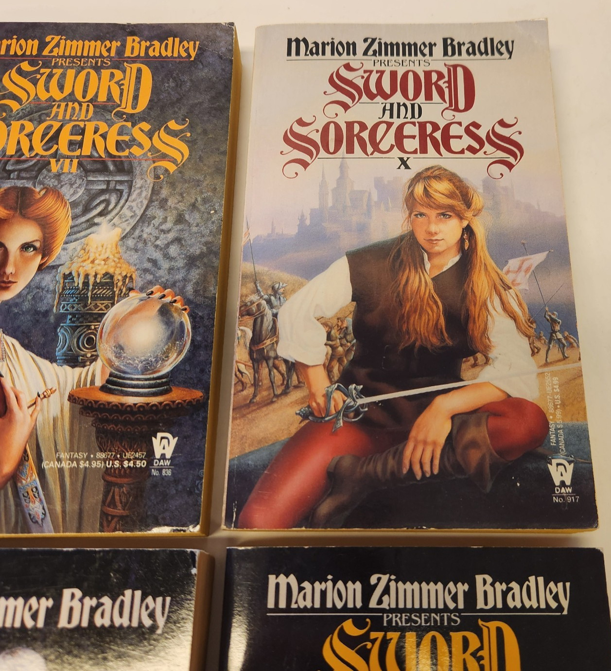 Lot of 4 Marion Zimmer Bradley Sword and Sorceress PB 1st Prints VII X XII XV