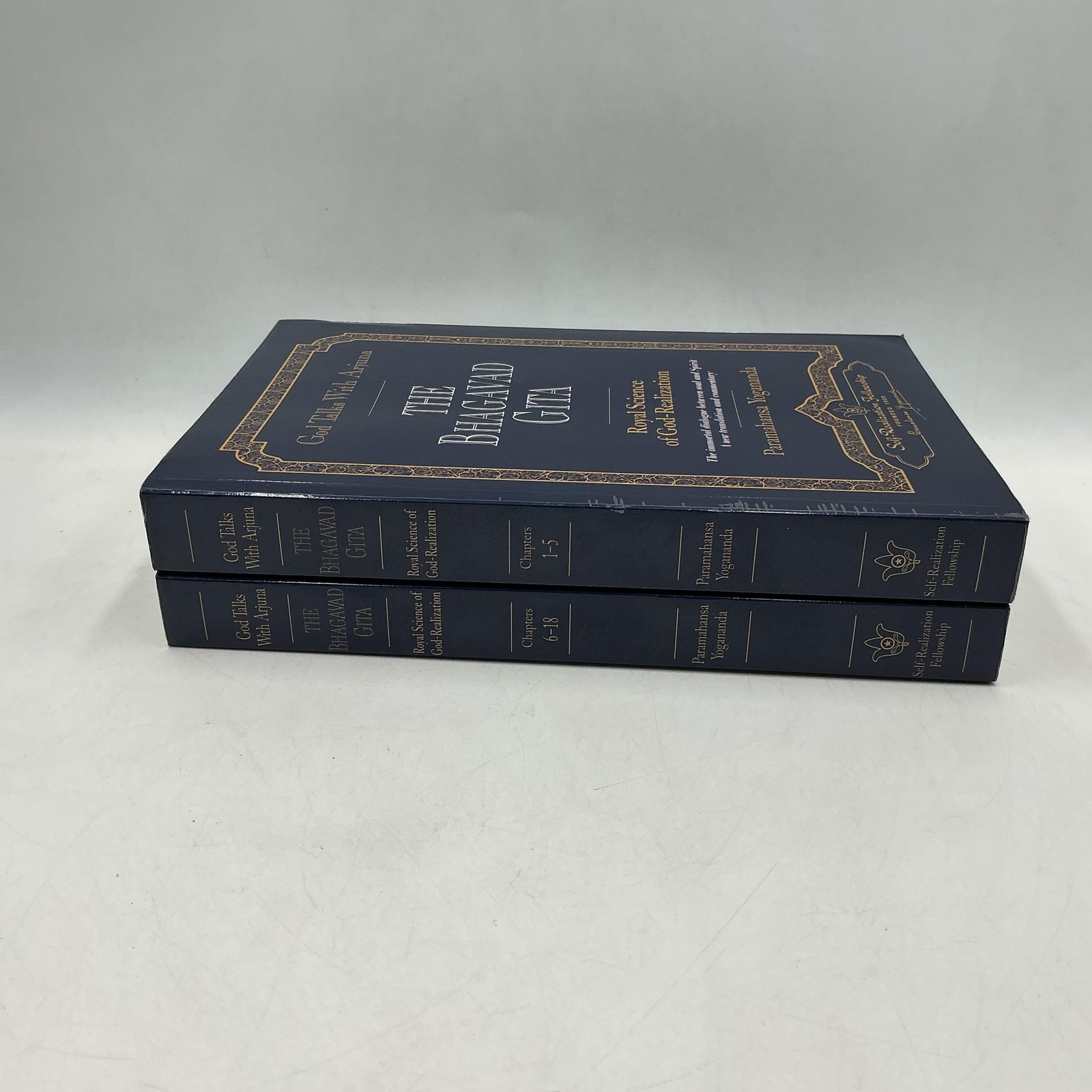 God Talks With Arjuna The Bhagavad Gita Paramahansa Yogananda Box Set 2001 Navy
