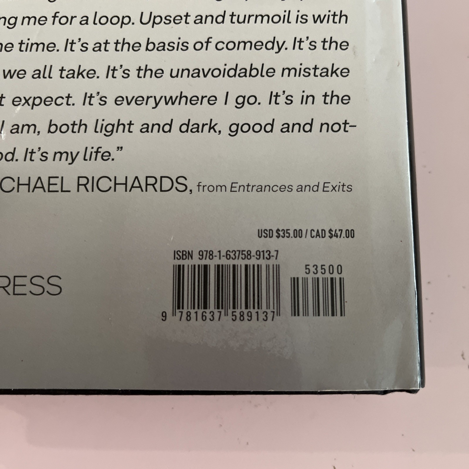 Michael Richards Entrances and Exits Book Foreword by Jerry Seinfeld