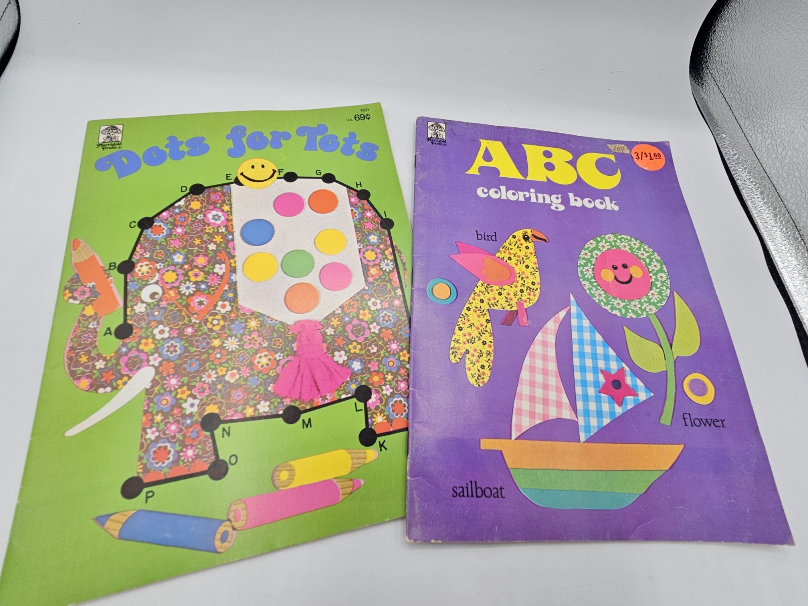 Vintage Merigold Press Coloring & Dot To Dot Activity Books Lot of 2 Unused