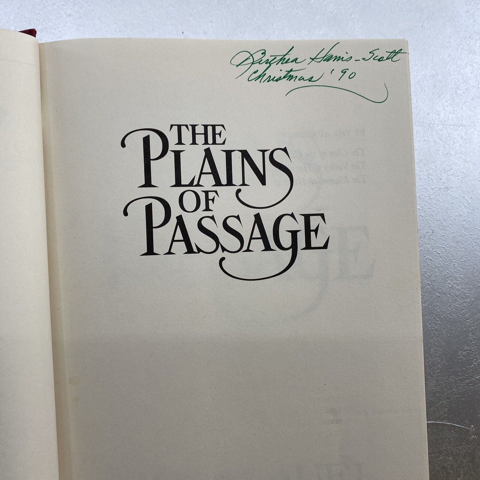 Earth’s Children Ser.: The Plains of Passage by Jean M. Auel (1990, Hardcover)