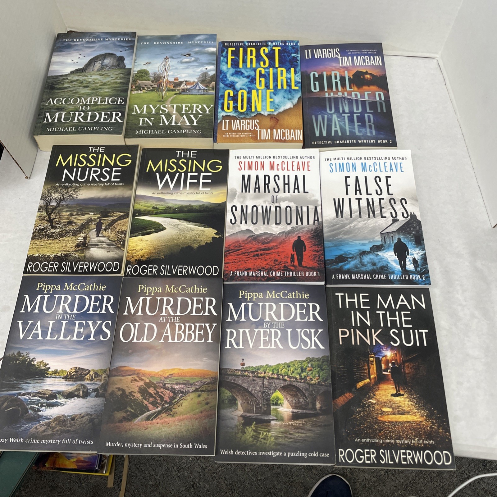 Mystery Books Lot of 12 Trade Paperback (See Photos for Titles)