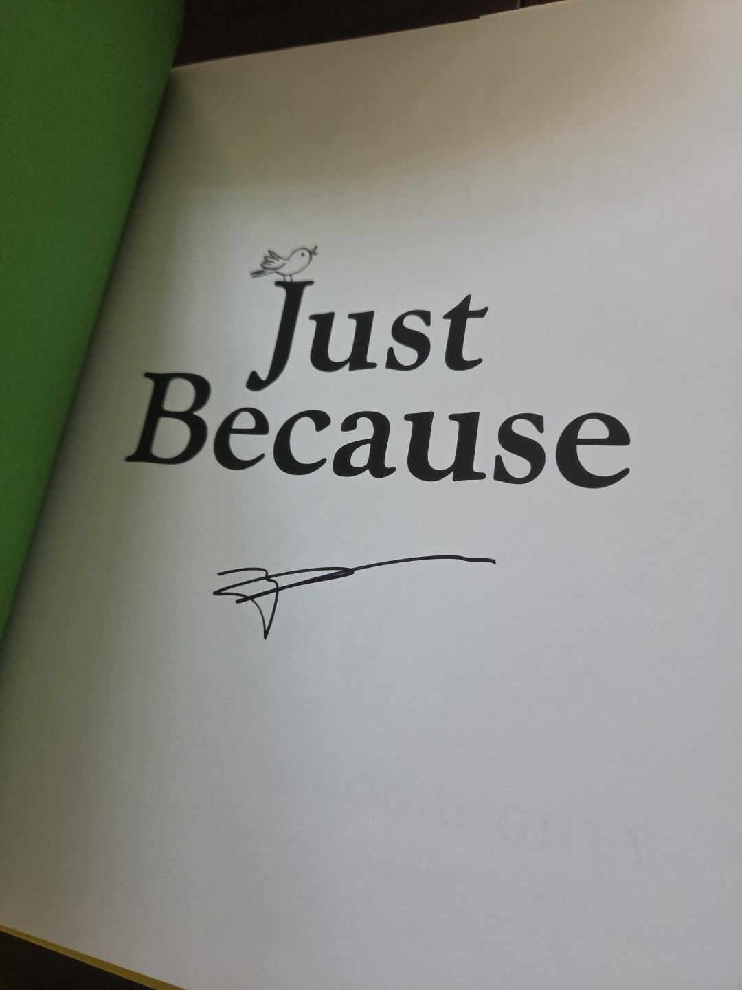 MATTHEW MCCONAUGHEY Signed Copy AUTOGRAPHED Book JUST BECAUSE