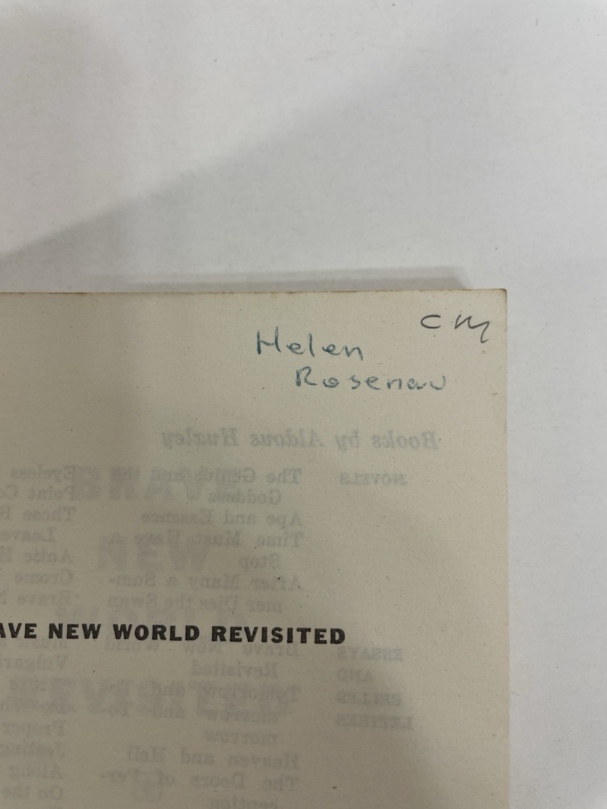Brave New World Revisited Aldous Huxley 1965 Perennial Library Paperback