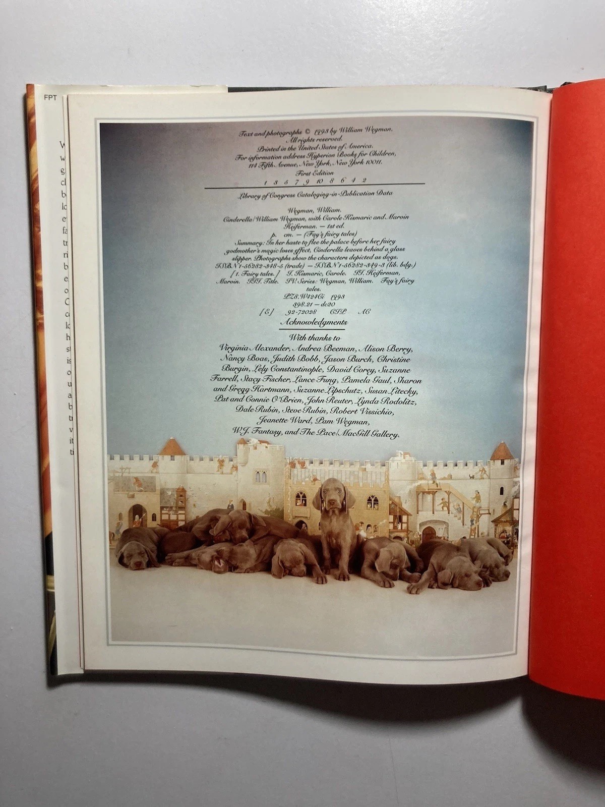 WILLIAM WEGMAN Lot of 2 First Edition Hardcovers: “CINDERELLA” & “PUPPIES”