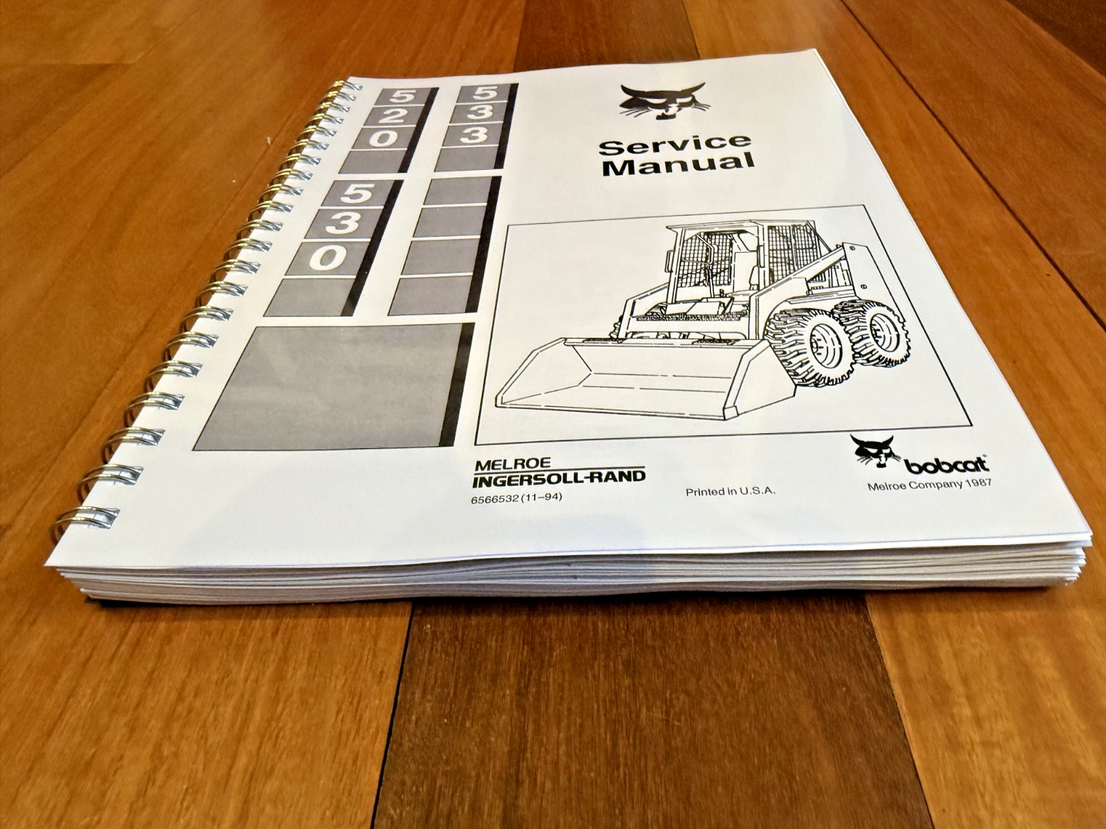 BOBCAT 520 530 533 Service Manual – SECURED – FRONT & BACK – XL FOLDOUT PAGES