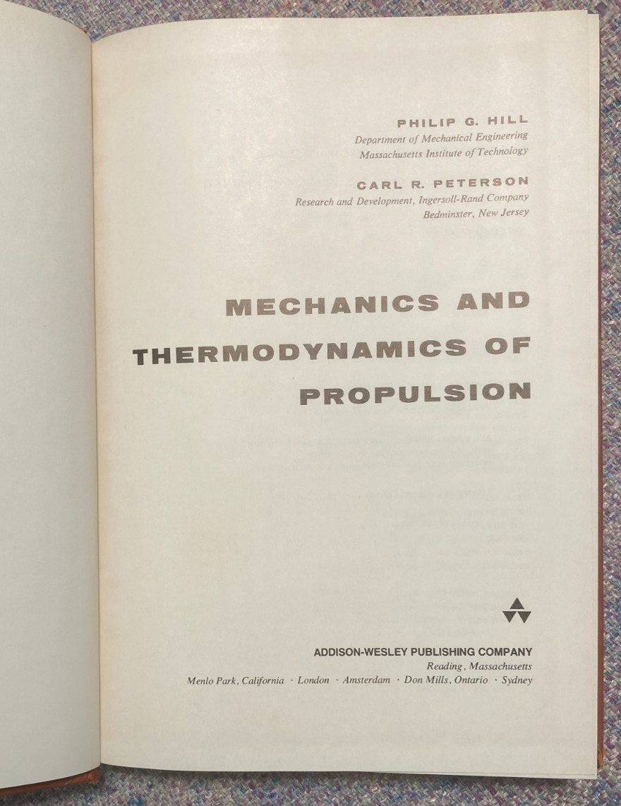 1970 book Mechanics and Thermodynamics of Propulsion – vintage rocket spaceship
