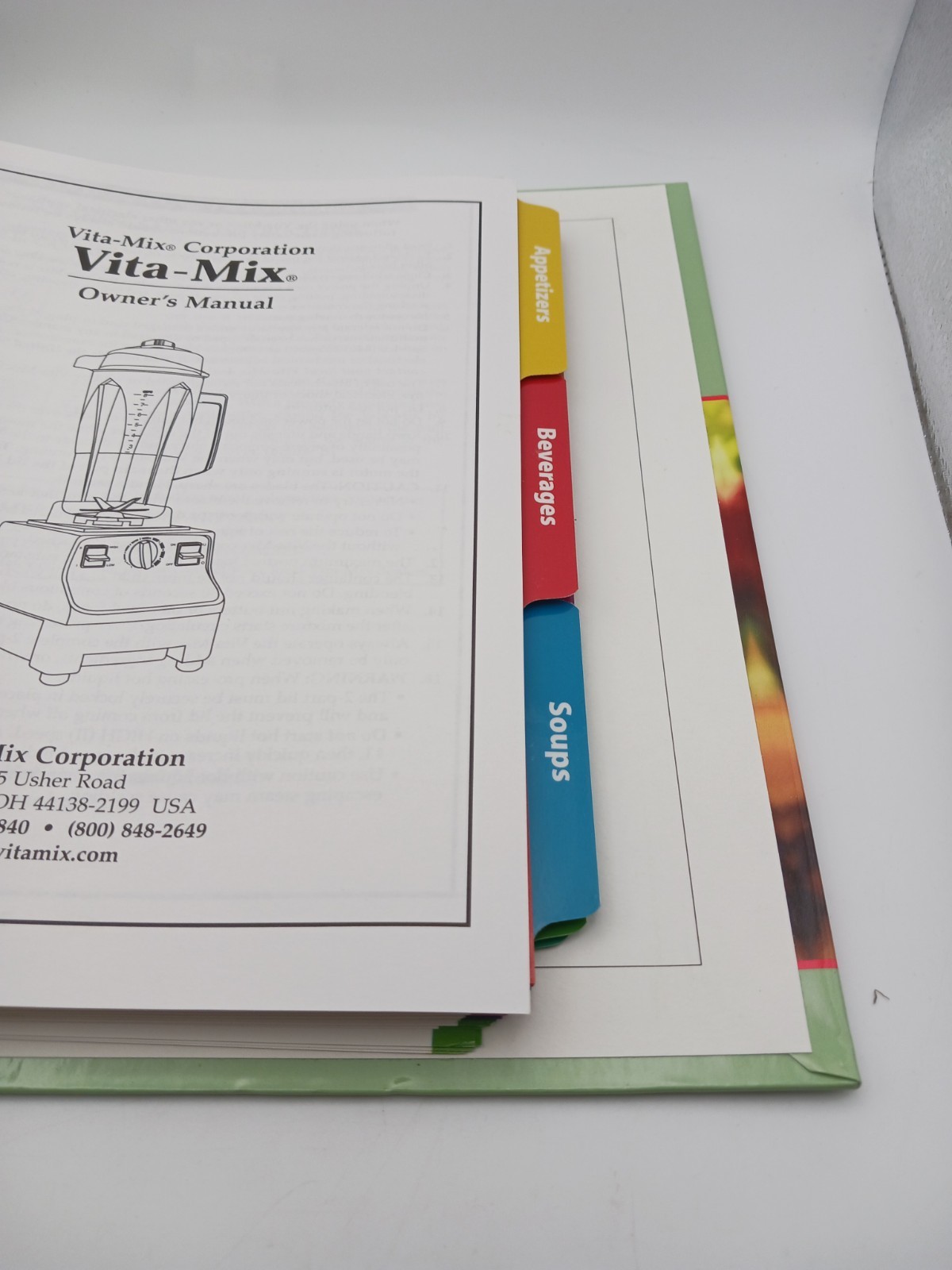 2002 Vita Mix Recipes For Better Living Hardcover Binder & Owners Manual EUC