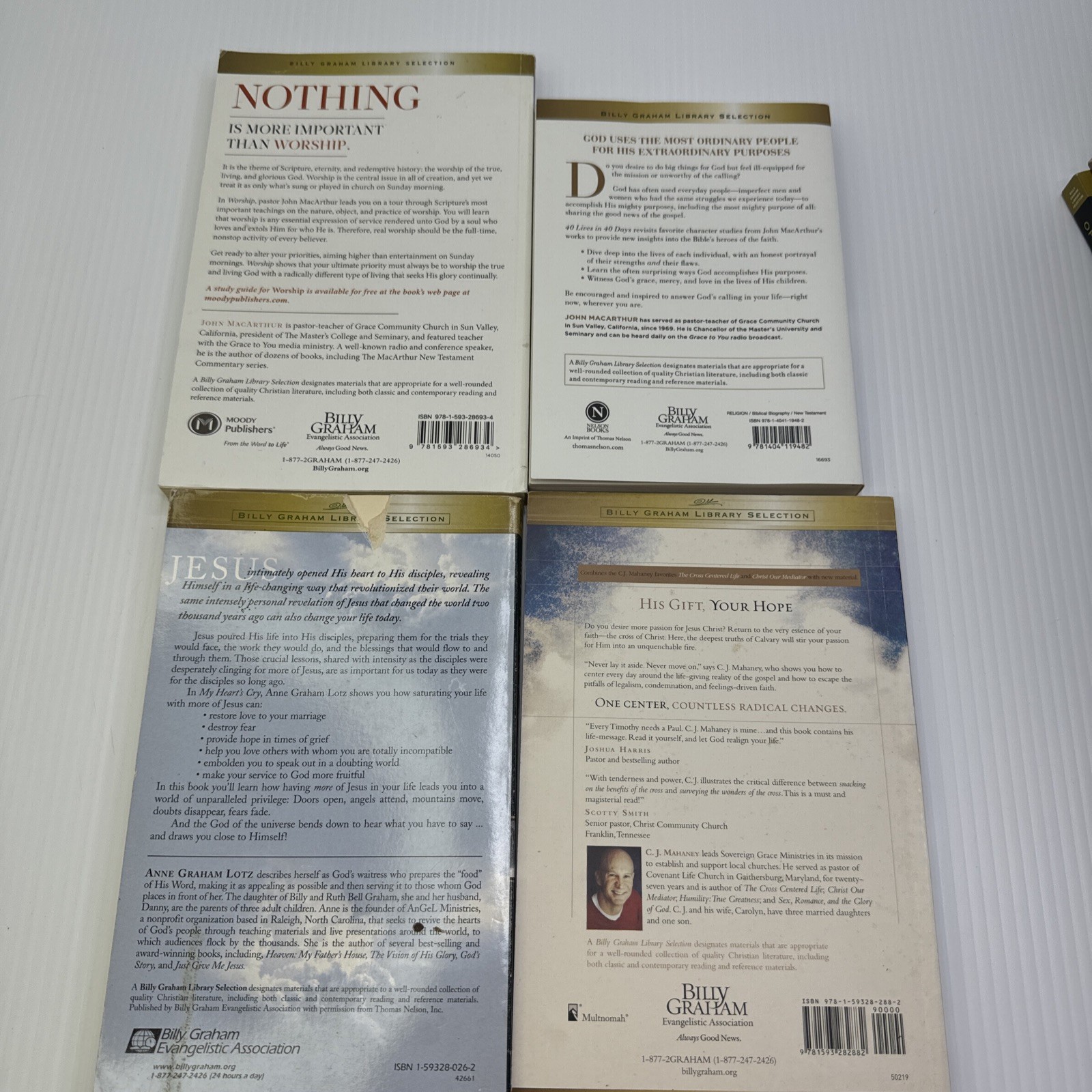 Billy Graham Library Lot of 27 PBs Billy Graham Erwin Lutzer MacArthur Tony Evan