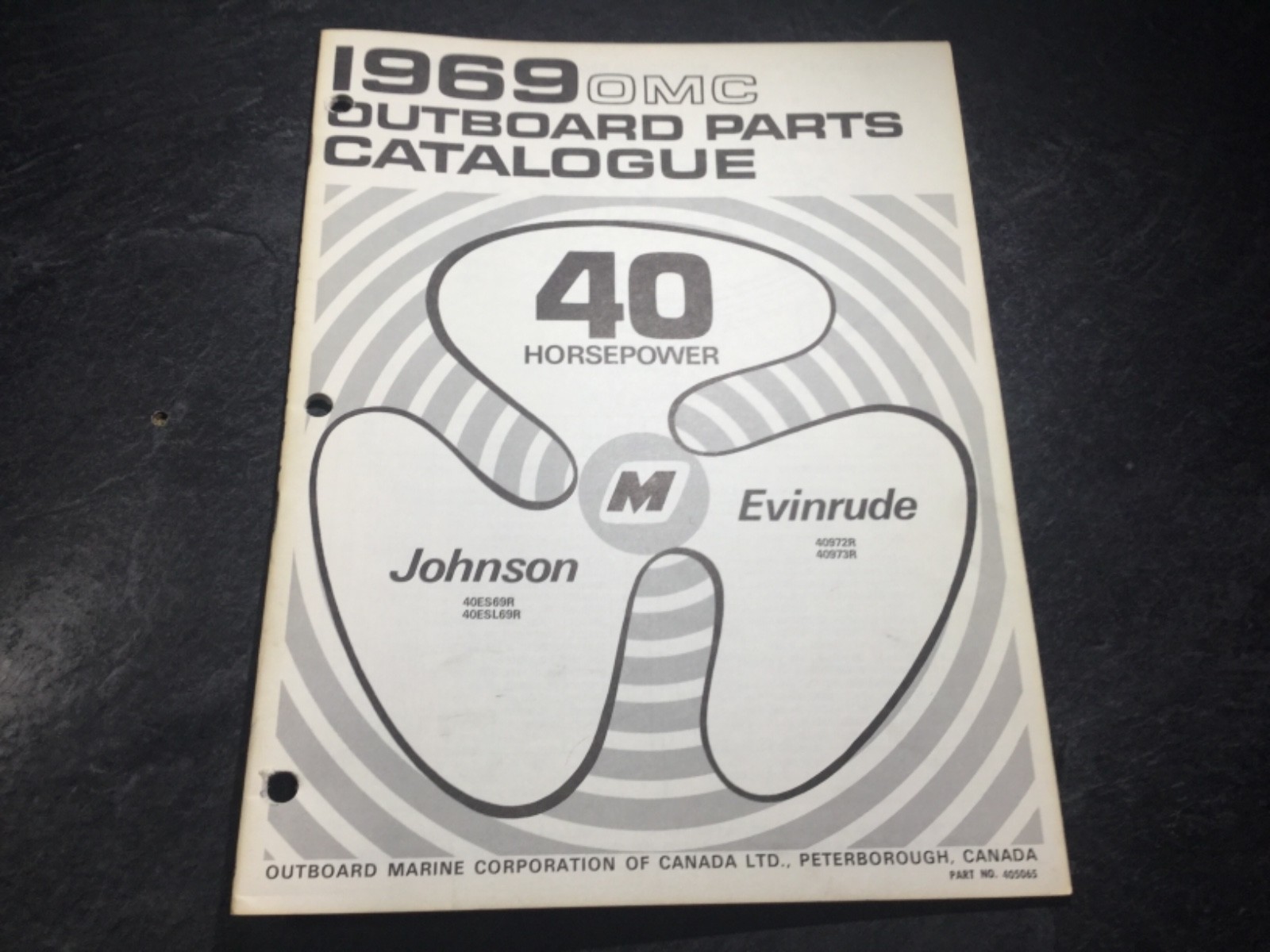1969 Johnson & Evinrude 40 HP Lark Parts Manual 40ES69R 40ESL69R 40972R 40973R