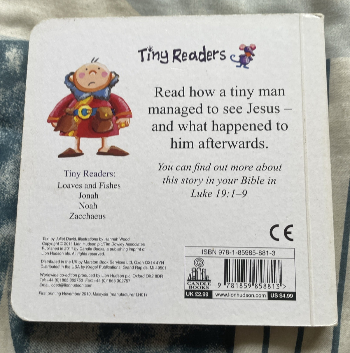 TINY READER. ZACCHAEUS. BOARDED. 14 BY 14 CM. 9781859858813