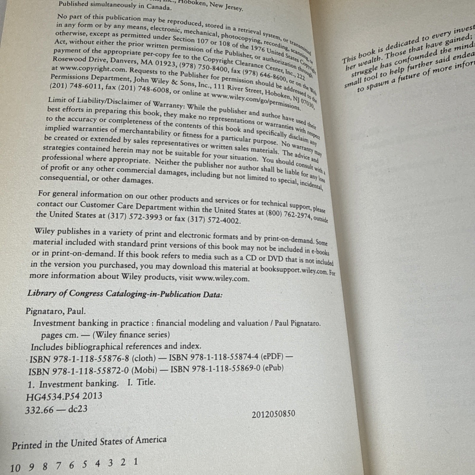 Financial Modeling and Valuation A Practical Hardcover Pignataro Paul NO JACKET