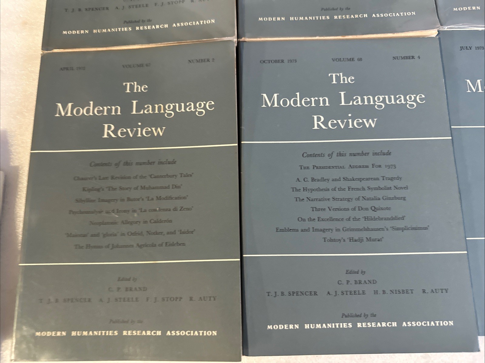 THE MODERN LANGUAGE REVIEW — LOT OF 16 + VARIOUS ISSUES 1972-1975 Paperback