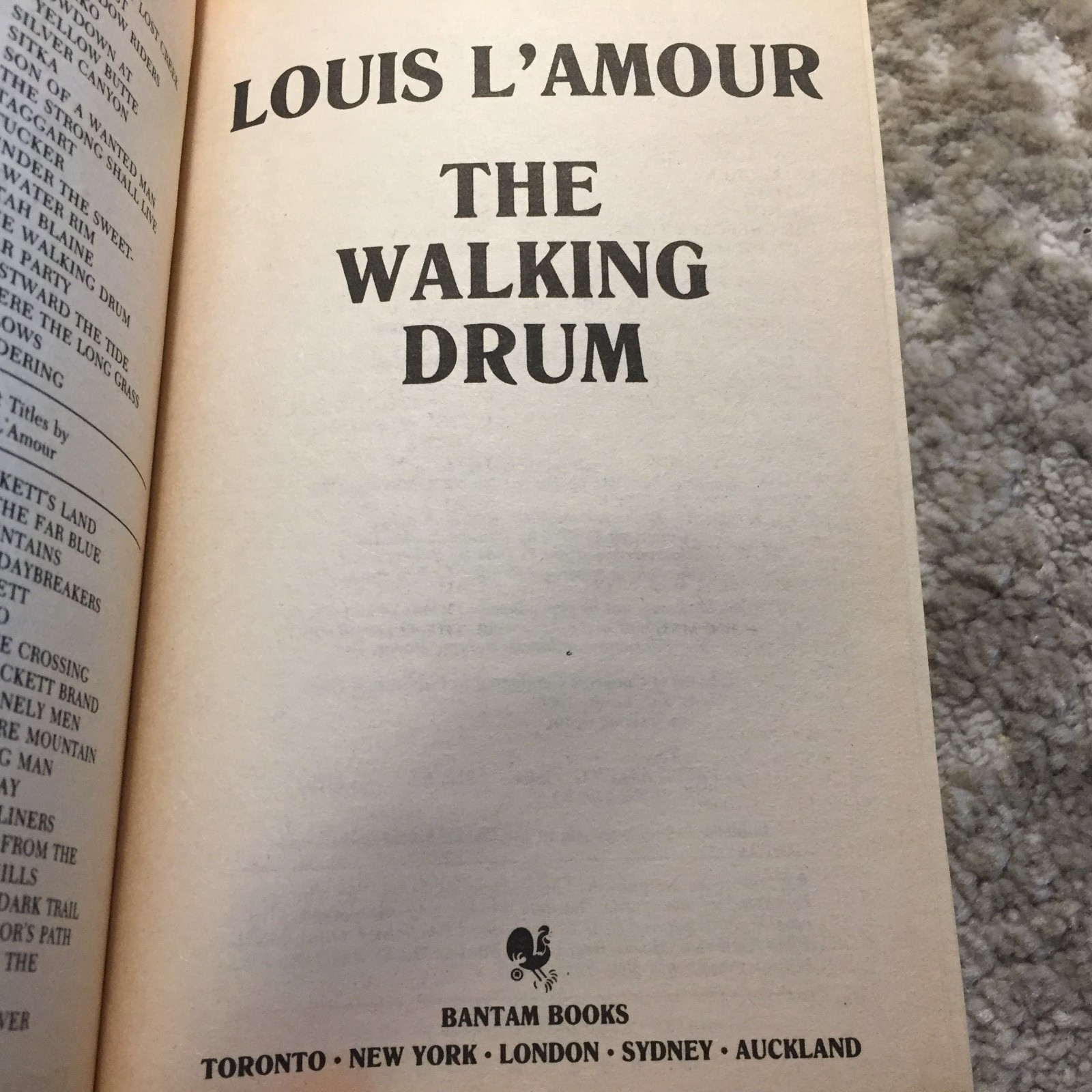 The Walking Drum Louis L’Amour 1985 Bantam Medieval Europe Quest For Freedom
