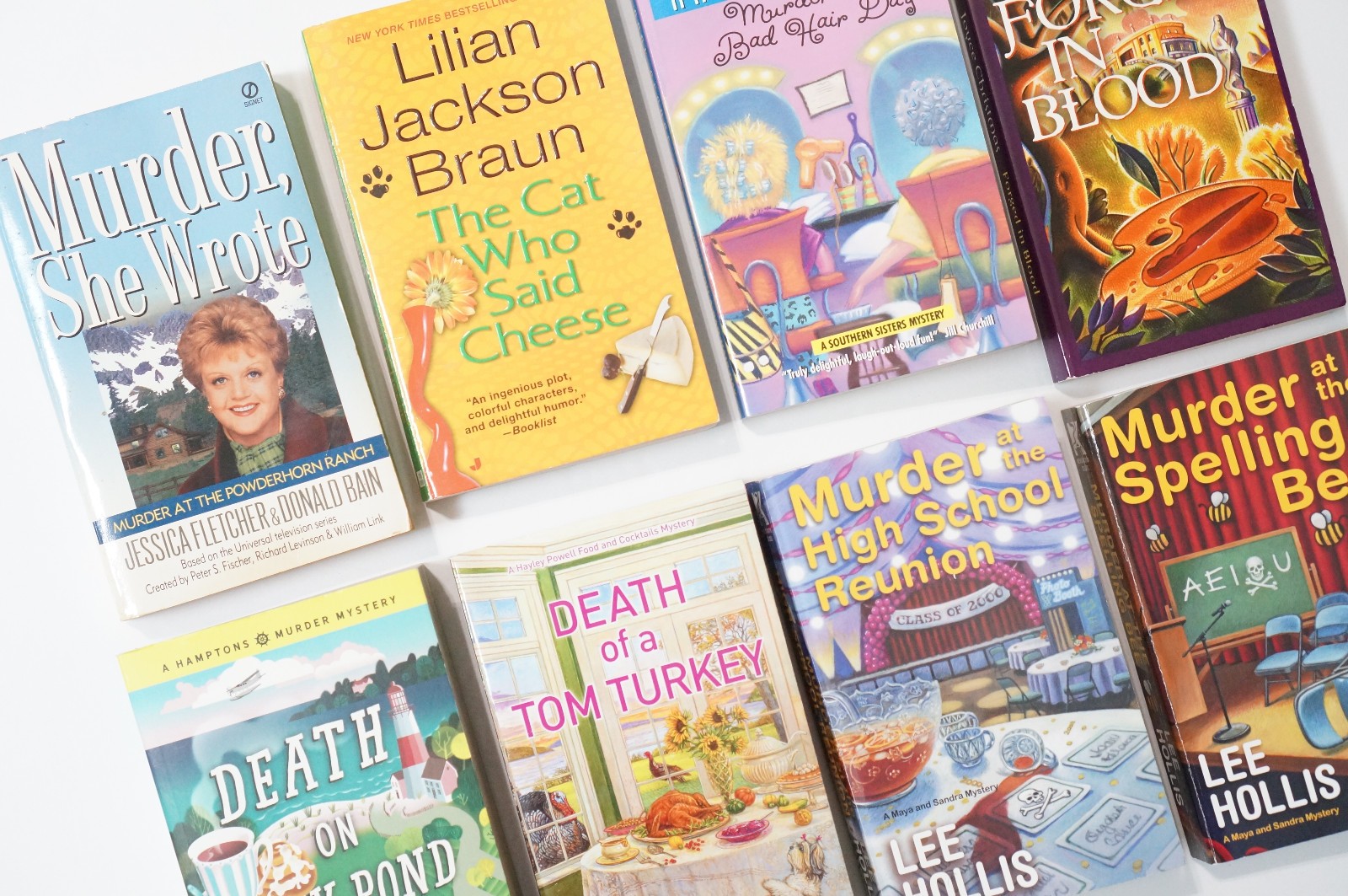 COZY MYSTERY Books Lot 8 Cats Baking Murder Lee Hollis Fiction Cosy Novels