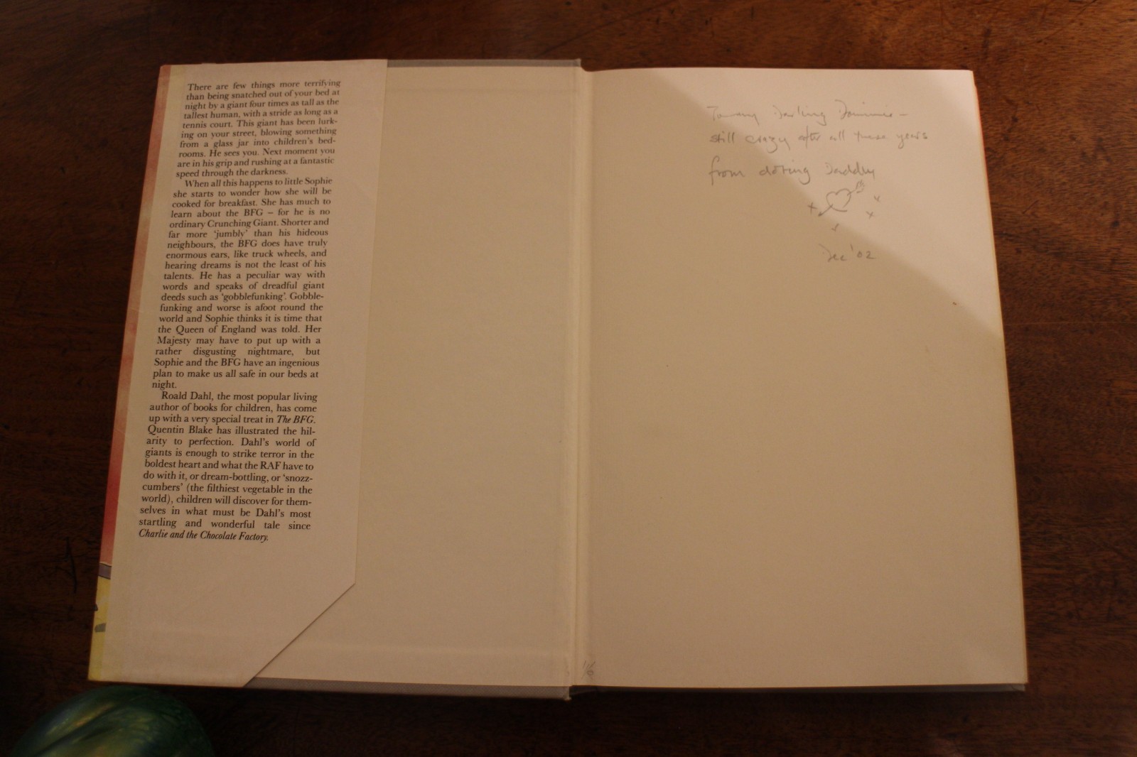 The BFG Roald Dahl First Edition 1st Print Jonathan Cape signed Quentin Blake