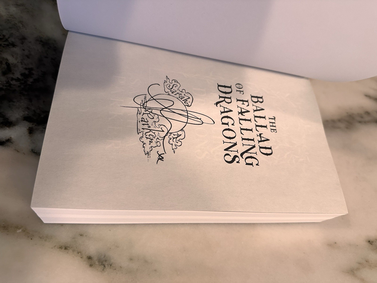 The Ballad of Falling Dragons by Sarah A Parker Signed Paperback